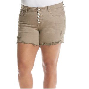 Womens Hippie Laundry Button Fly Denim Shorts Plus Size 20W 22W High Waist NWT